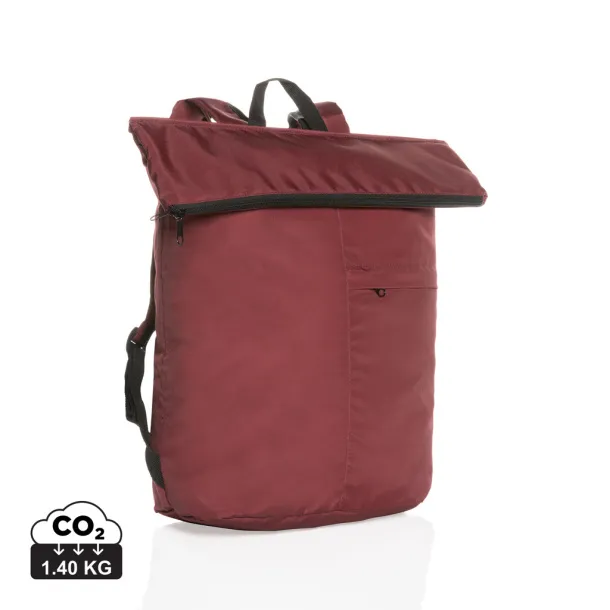  Dillon AWARE™ RPET lighweight foldable backpack - XD Collection Red 