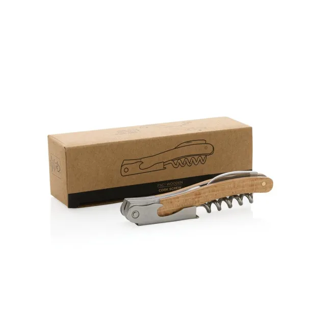  FSC® wooden Corkscrew - XD Collection Brown 