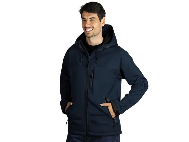 BLACK PEAK men’s softshell jacket with hood - EXPLODE Blue