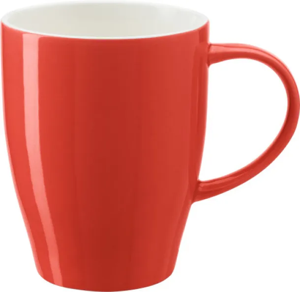  Porculanska šalica Paula, 350 ml Crvena