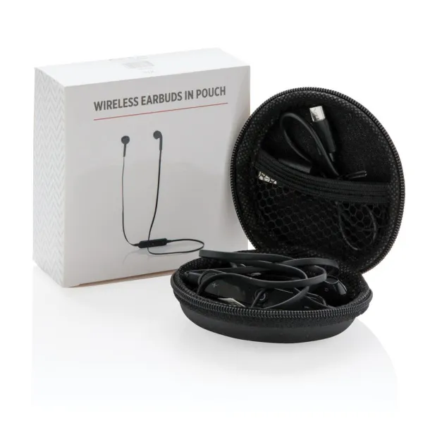  Wireless earbuds in pouch - XD Collection Black