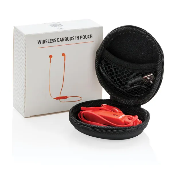  Wireless earbuds in pouch - XD Collection Red 