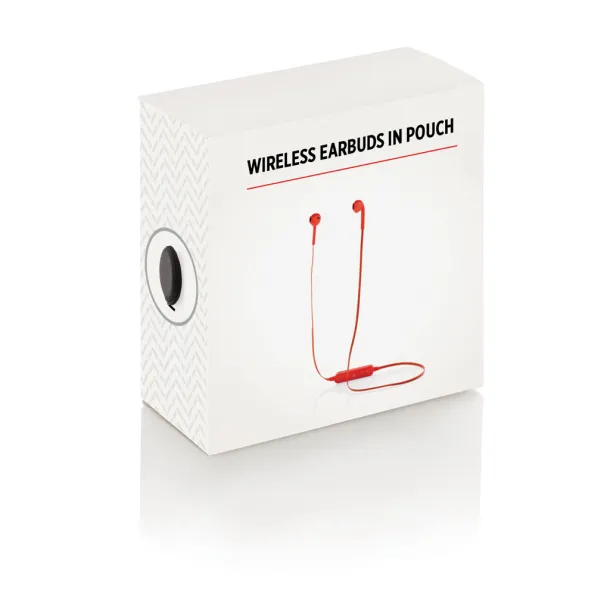  Wireless earbuds in pouch - XD Collection Red 