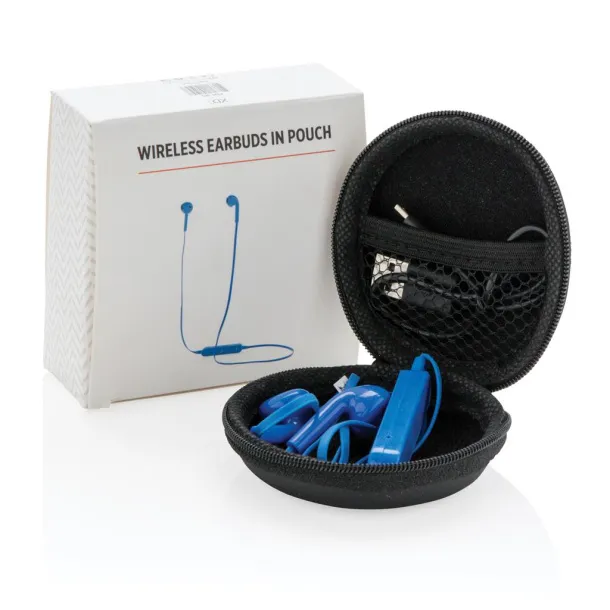  Wireless earbuds in pouch - XD Collection Blue