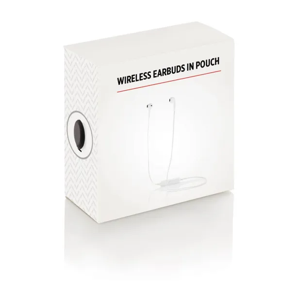  Wireless earbuds in pouch - XD Collection White