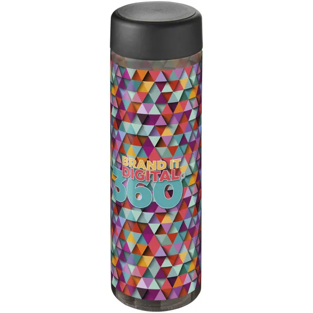 H2O Vibe 850 ml screw cap water bottle Charcoal Solid black