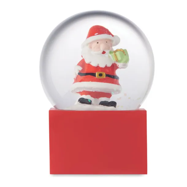 SANTO Small snow ball glass ornament Red