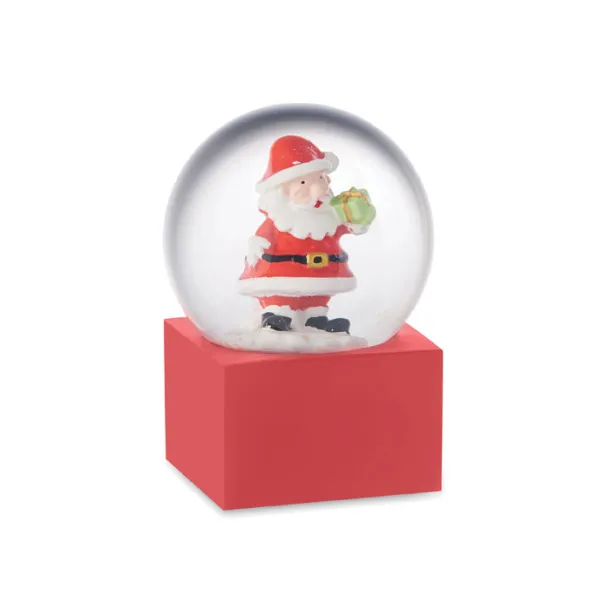 SANTO Small snow ball glass ornament Red