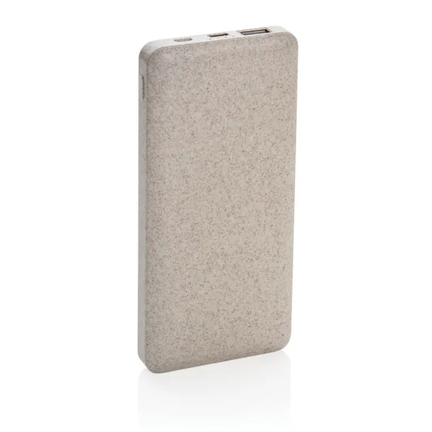  Prijenosna baterija od pšenične slame, 10.000 mAh - XD Collection Smeđa