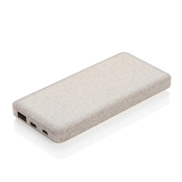  Prijenosna baterija od pšenične slame, 10 000 mAh - XD Collection Smeđa