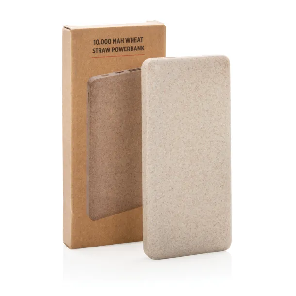  10.000 mAh Wheat straw powerbank - XD Collection Brown 