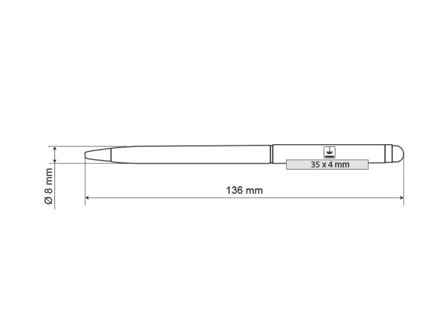 ALBERGO metal ball pen White