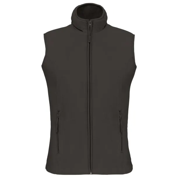 MELODIE LADIES' MICRO FLEECE GILET - Kariban Tamno siva