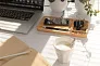  Bamboo desk organizer 5W wireless charger - XD Collection