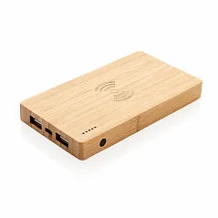 Prijenosna baterija 4000 mAh i bežični punjač 5W od bambusa - XD Collection