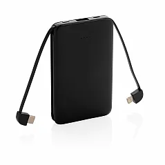 Prijenosna baterija 5000 mAh s integriranim kabelom - XD Collection