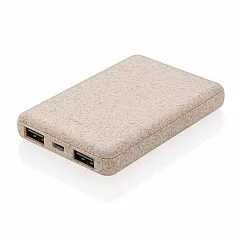 Prijenosna baterija 5000 mAh od pšenične slame - XD Collection