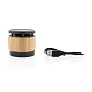  Bamboo wireless charger speaker - XD Collection