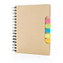  A5 Kraft spiral notebook with sticky notes - XD Collection