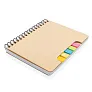  A5 Kraft spiral notebook with sticky notes - XD Collection