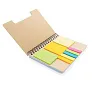 A5 Kraft spiral notebook with sticky notes - XD Collection