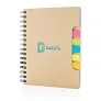  A5 Kraft spiral notebook with sticky notes - XD Collection