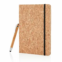 A5 notes s bambus kemijskom olovkom za ekrane osjetljive na dodir - XD Collection