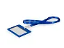 HOLDING plastic ID card holder with lanyard