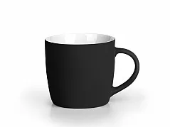 stoneware mug with rubberized finish