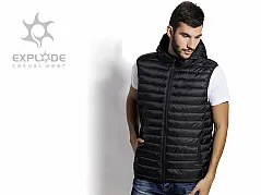 men’s hooded fake down vest - EXPLODE