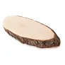 ELLWOOD RUNDAM Oval wooden board with bark
