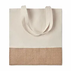Shopping bag w/ jute details, 160 g/m2