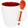 Nadu 250 ml ceramic mug with spoon - Bullet