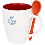 Nadu 250 ml ceramic mug with spoon - Bullet