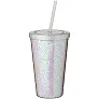 Festus 470 ml sequin acrylic tumbler - Bullet