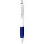 Nash ballpoint pen white barrel and coloured grip