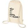 Orissa 100 g/m² GOTS organic cotton drawstring backpack
