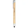 Moneta anodized aluminium click stylus ballpoint pen