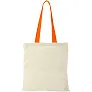 Nevada 100 g/m² cotton tote bag coloured handles - Bullet