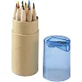 Hef 12-piece coloured pencil set with sharpener
