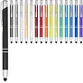 Moneta anodized aluminium click stylus ballpoint pen