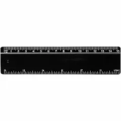 15 cm ruler from 100% recycled plastic