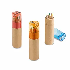 Pencil box with 6 coloured pencils