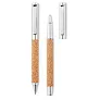 QUERCUS Metal Ball pen set in cork box