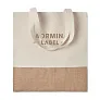 INDIA TOTE torba za kupovinu s detaljima od jute, 160 g/m²