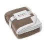 ZERMATT Blanket, coral fleece/ sherpa