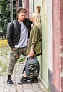 Bobby Compact anti-theft backpack Print