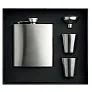 SLIMMY FLASK SET Slim hip flask w 2 cups set