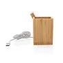  Calgary bamboo 5W wireless charger with pen holder