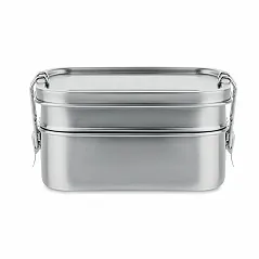 SS lunch box w/ 2 compartments